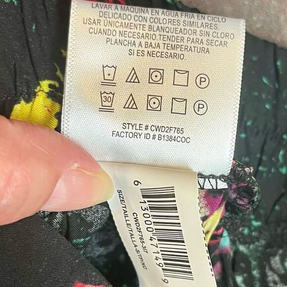 New! NWT BCBG Maxazria Multicolored Floral Wide Leg Pants Small - Picture 9 of 12